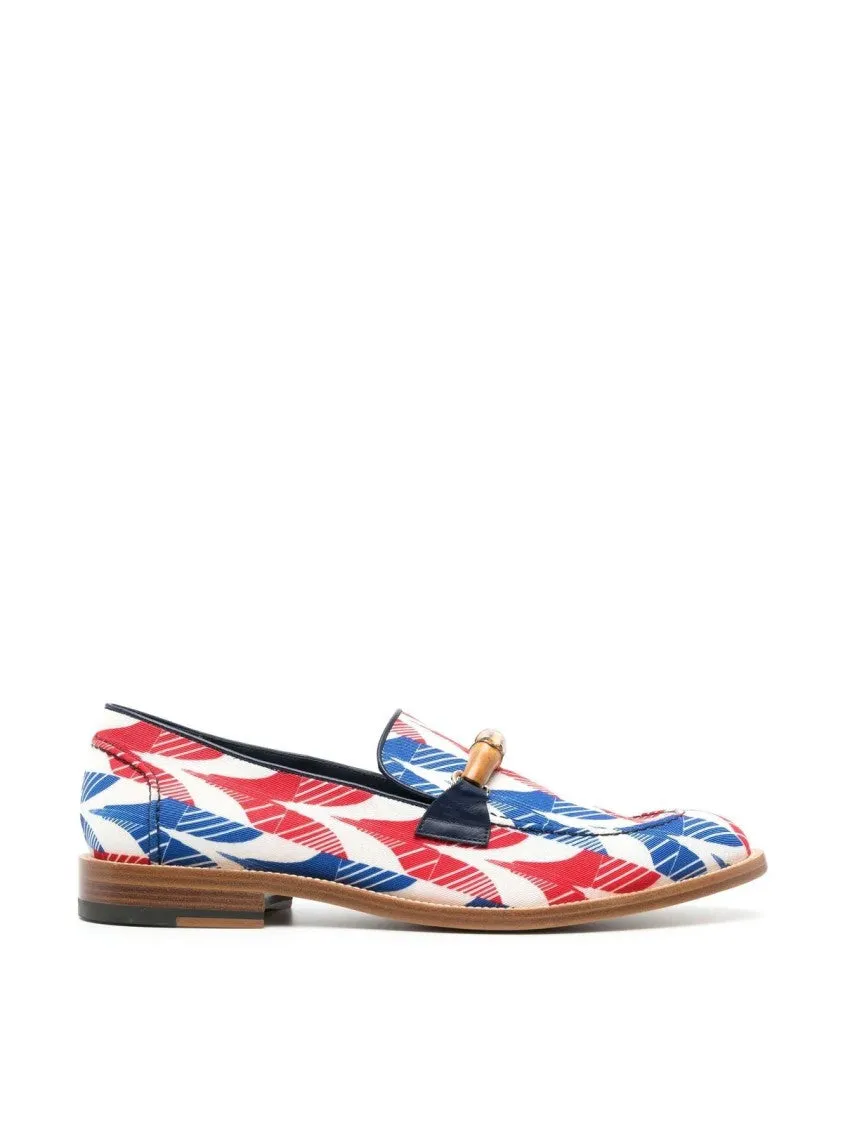 Smooth Lining Aviator Houndstooth Envelope Loafers