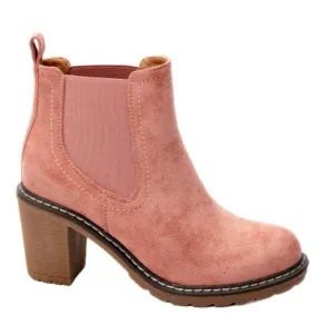 Women's Bite Me Booties In Blush Comfort Lining Comfort Seeker High Lift