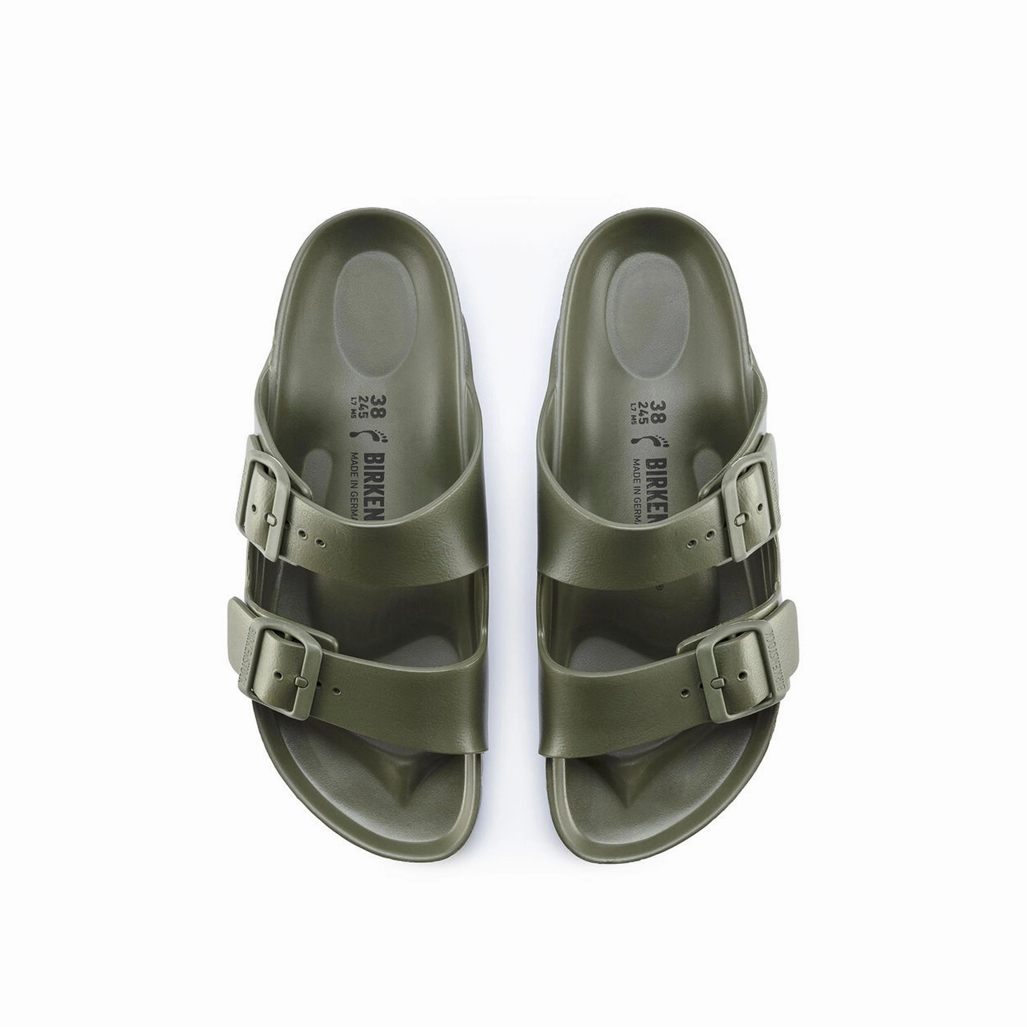 Pastel Tones Birkenstock Mens Arizona EVA Sandals Khaki
