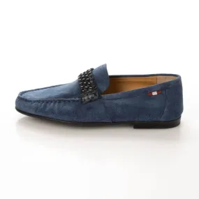 No Fuss Bally Crusader Men's 6231442 Blue Suede Loafers