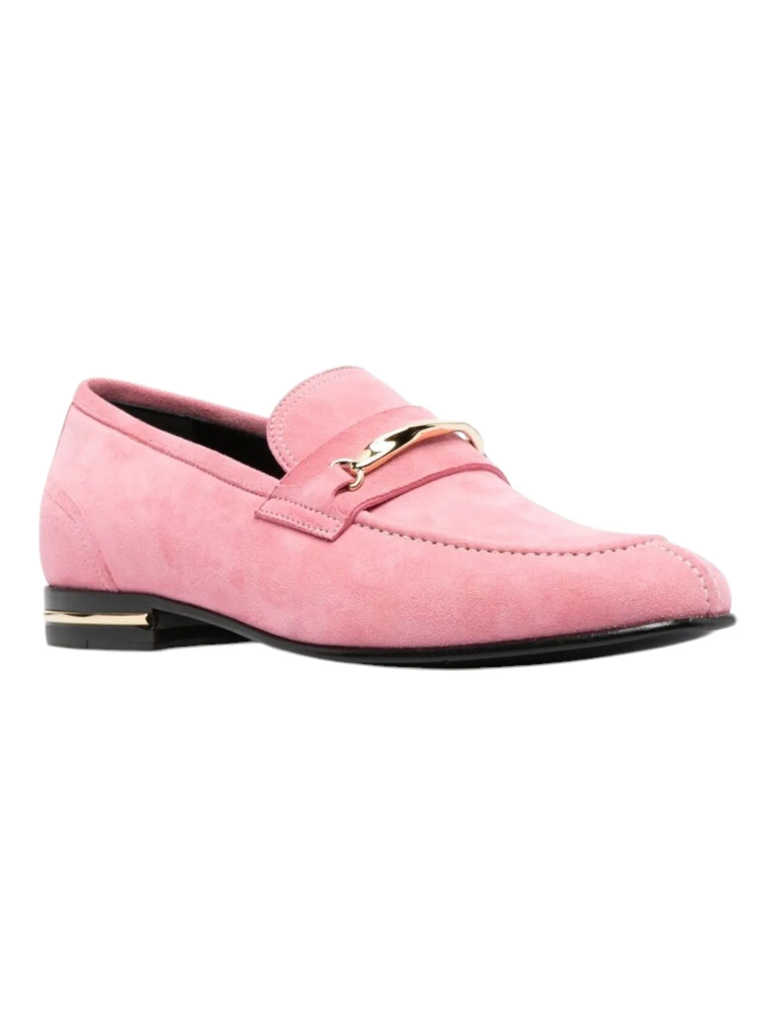 streamlined look Bally Genos 6304148 Men's Pink Samantha Suede Leather Loafers
