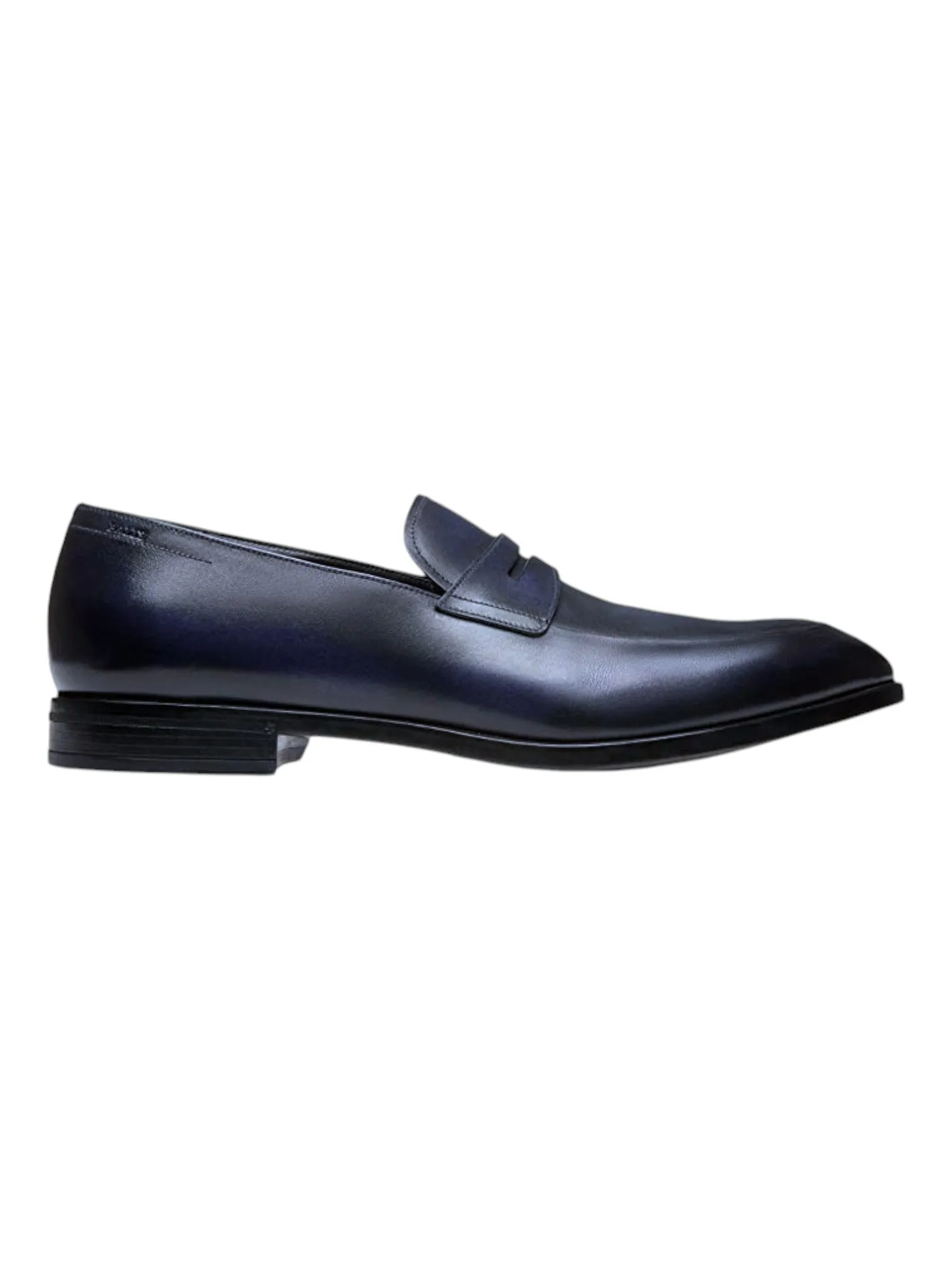 Chill Walk Fit Bally Limao 6234482 Men's Marine Brushed Leather Penny Loafers
