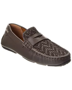 Travel Shoes Molded Footbed Bally Pilos I Woven Leather Loafer