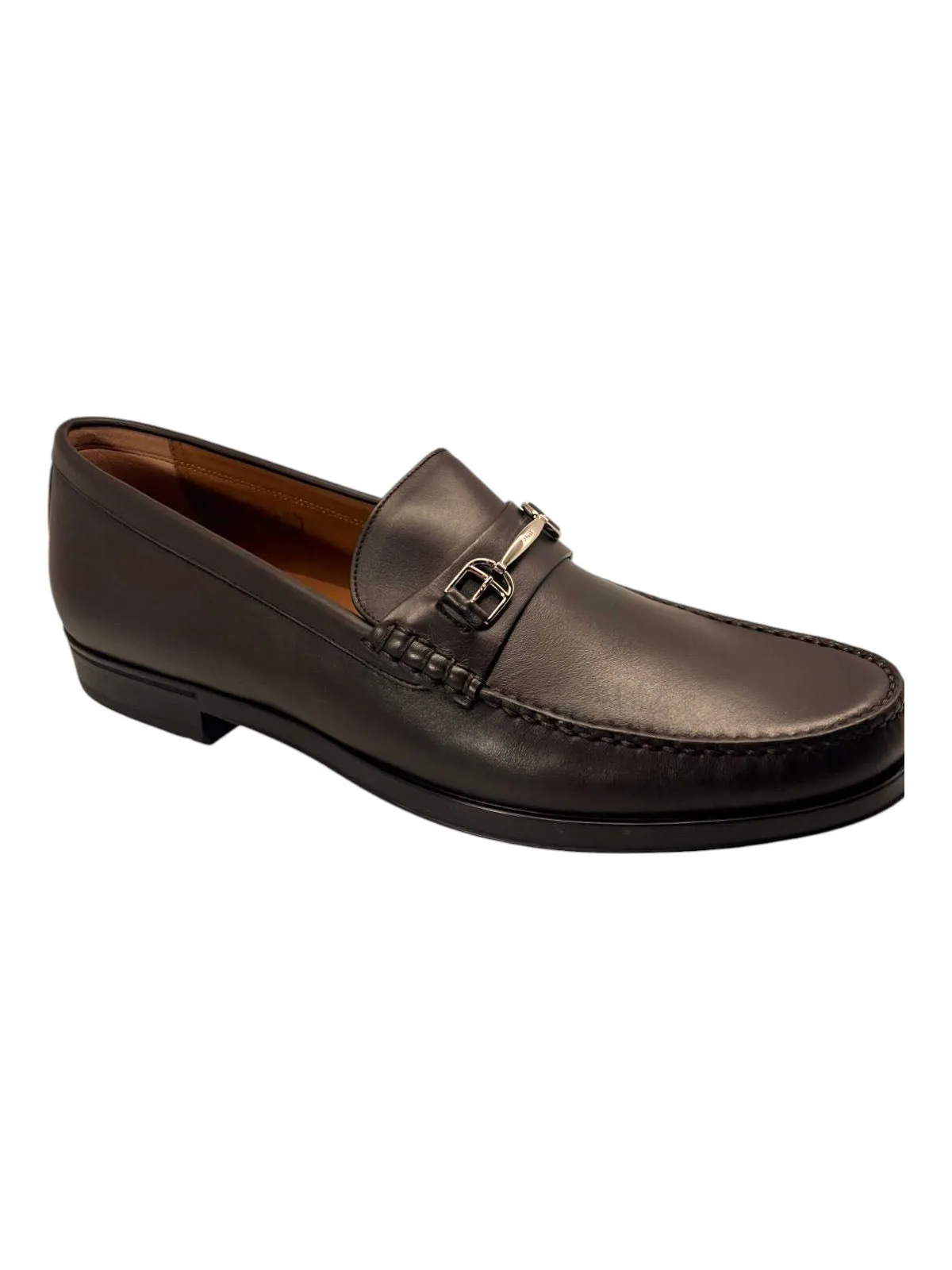 Closure Easy Slip On Bally Simpler 6230242 Men's Chocolate Calf Plain Leather Loafers
