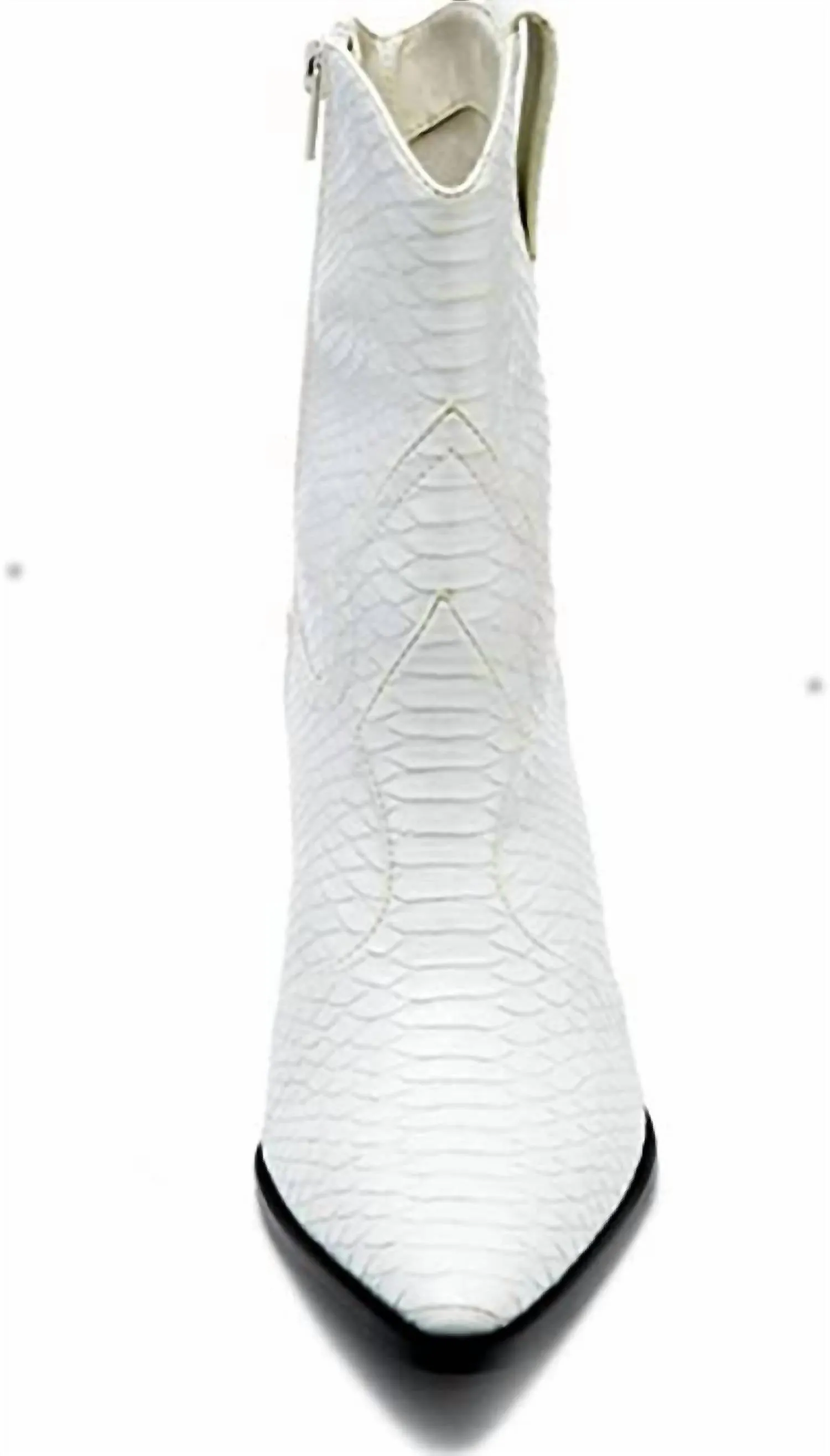 Bambi Boots In White Snake Skin Graduate