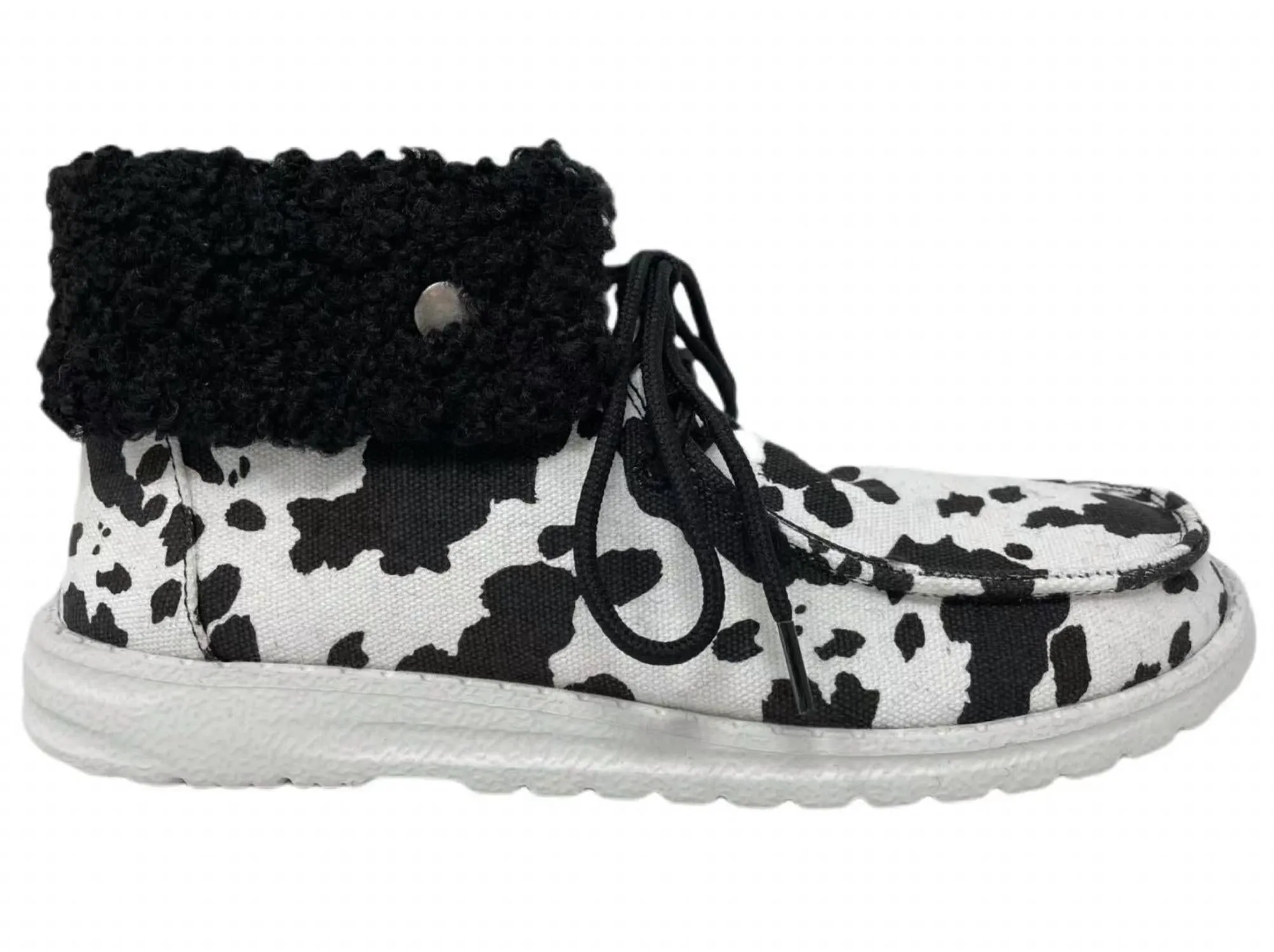 Ozone Slip-On Shoes In Black & White MachineWashable