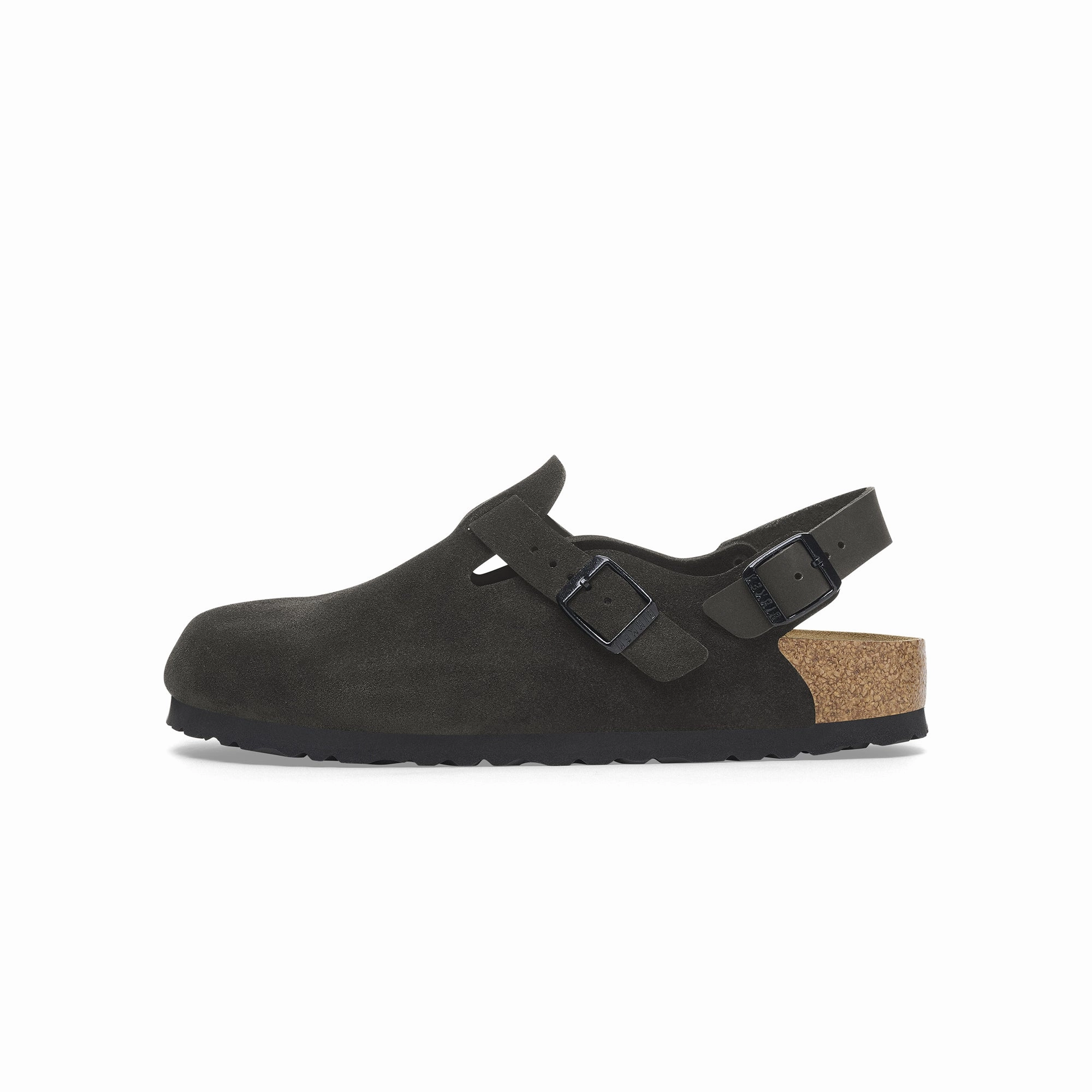 Cross Town Birkenstock Mens Tokio Black Suede Sandals