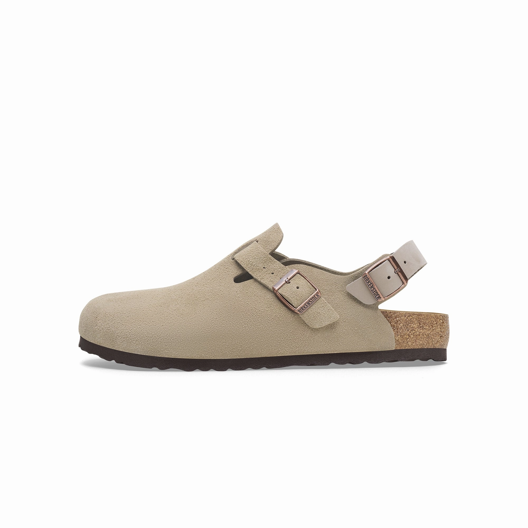 padded lining Effortless Wear Birkenstock Mens Tokio Taupe Suede Sandals