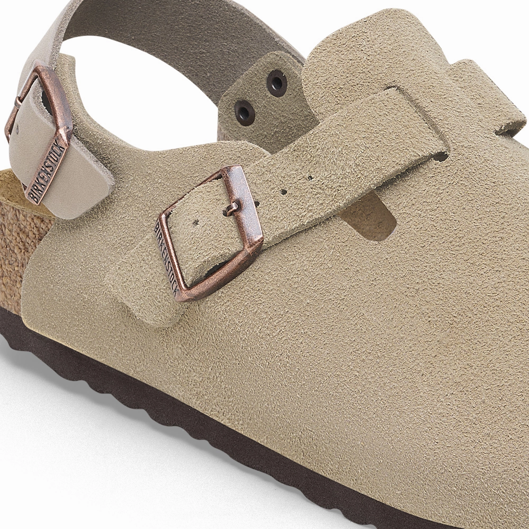 Birkenstock Mens Tokio Taupe Suede Sandals Airport Walk