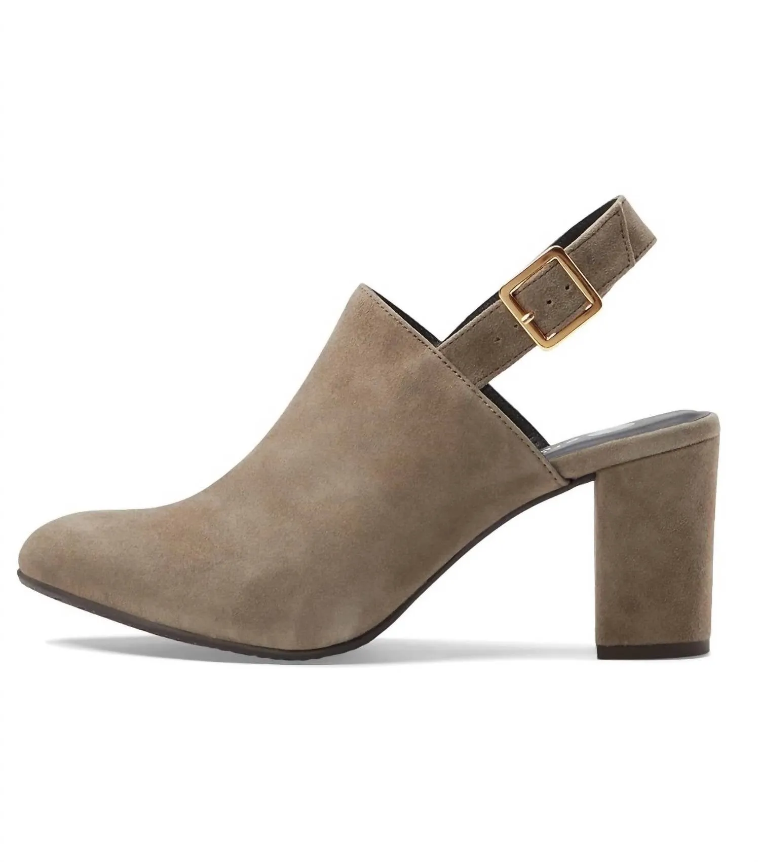 Shock   Absorbing Brave Path Blanche Kid Suede Bootie In Taupe