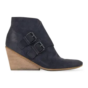 Long Walk BLUE DISTRESSED CALF SKIN LEATHER BOOTS