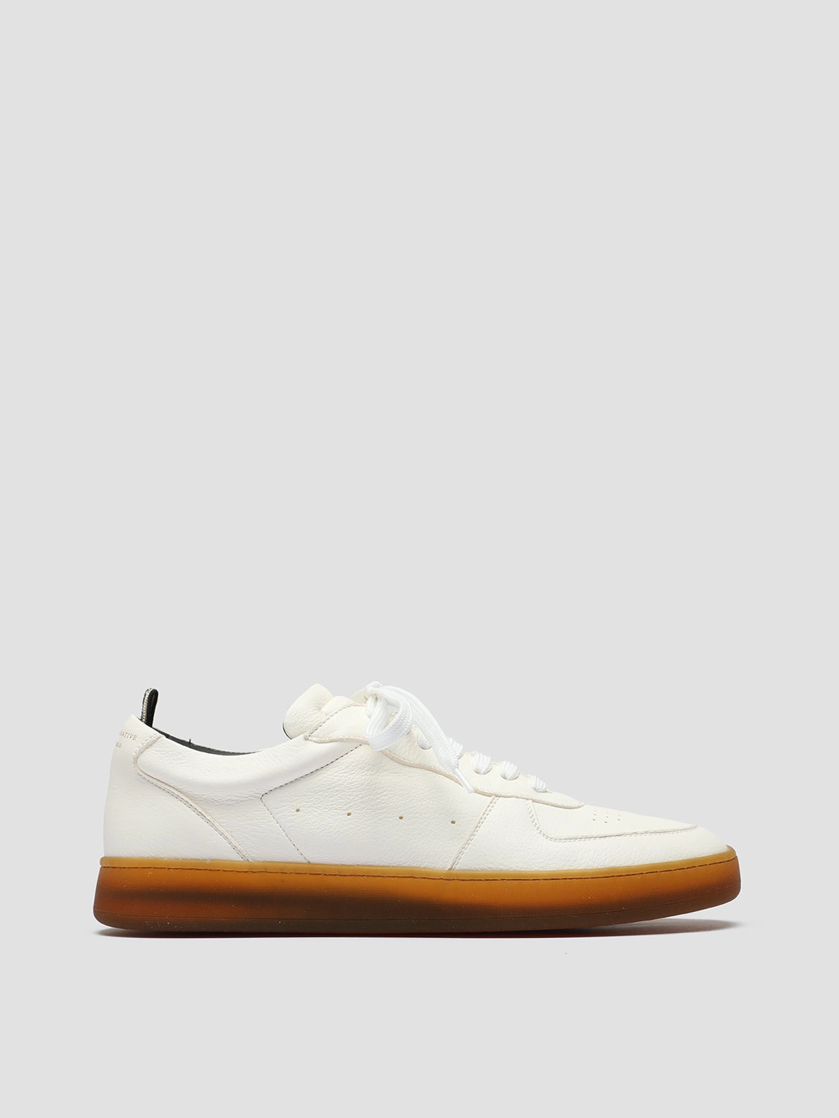 ASSET 001 - White Leather Low Top Sneakers Multi Layer Insole