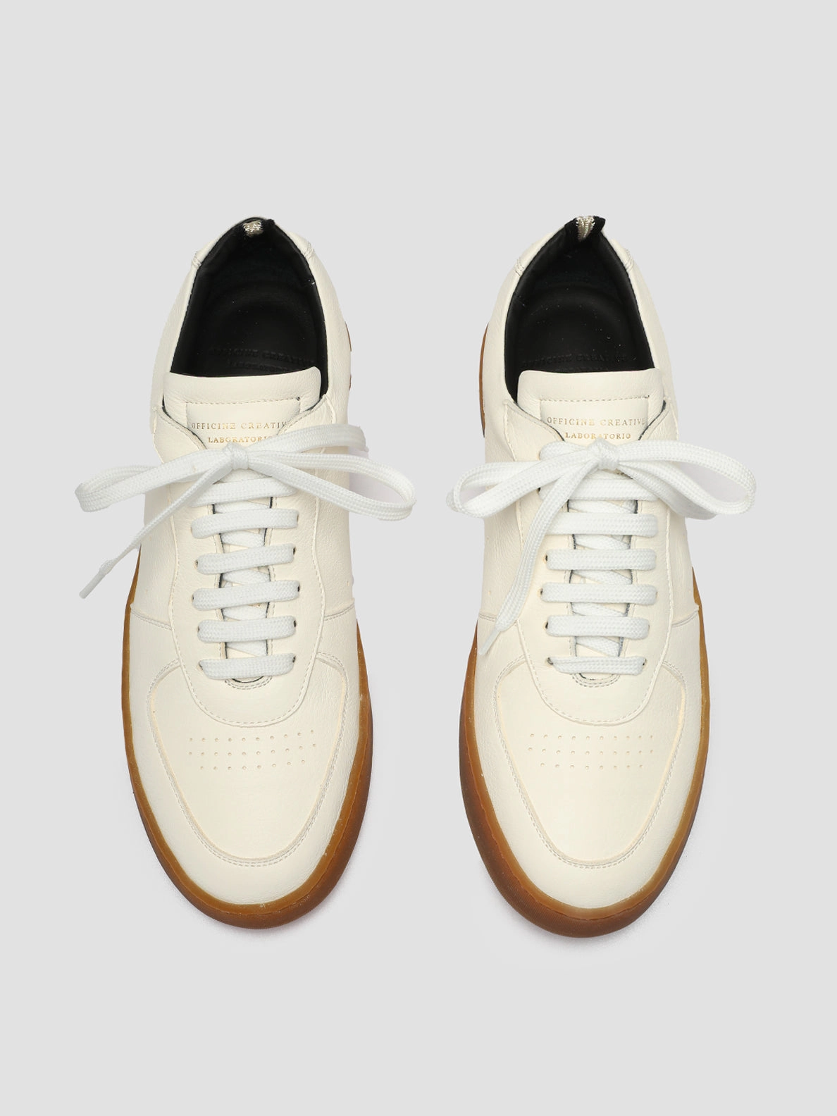 Slim performance ASSET 001 - White Leather Low Top Sneakers
