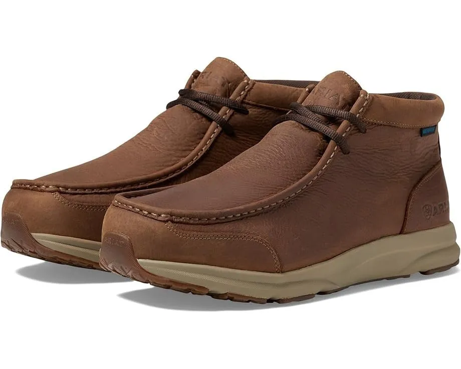 Military Style Ariat Spitfire H2O Men's Brown Leather Waterproof Moc Toe Ankle Boot JOBB1642