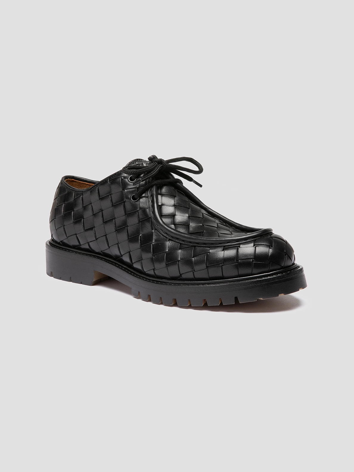 BOSS 015 - Black Leather Derby Shoes Wide Ease