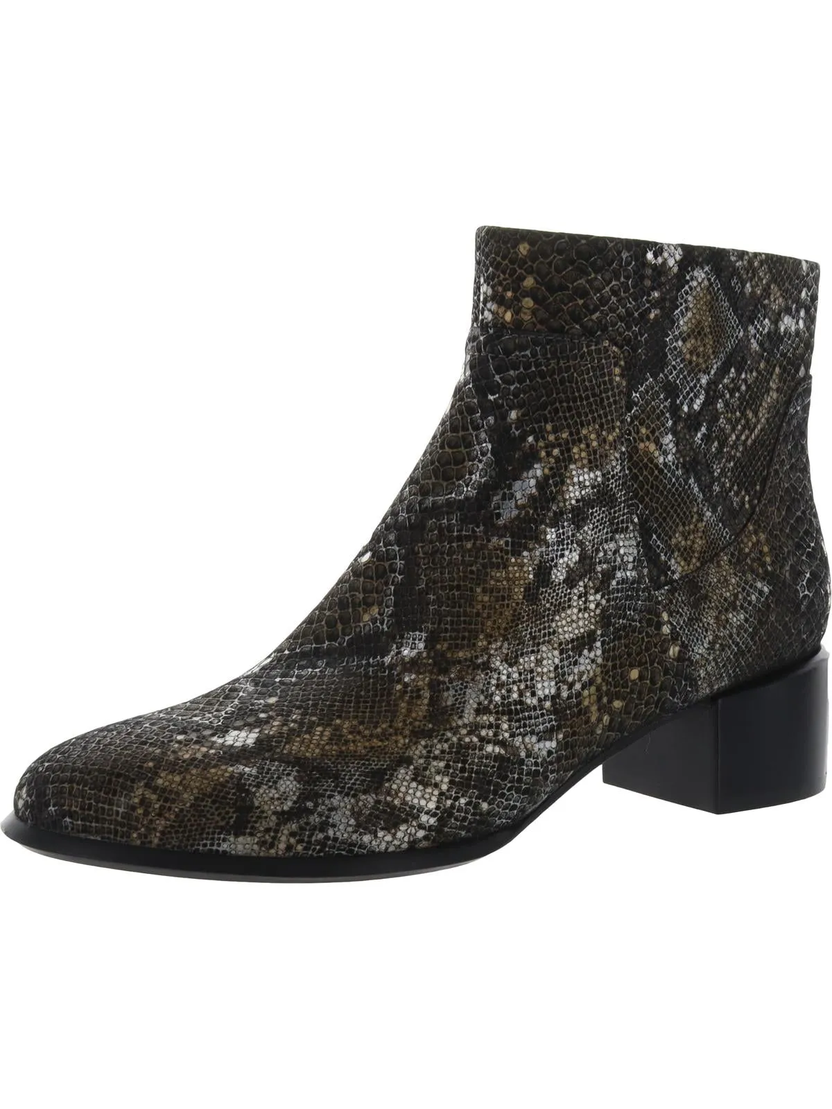 Kamryn Womens Leather Snake Print Ankle Boots Year Round Reinforced Form Nature Lover