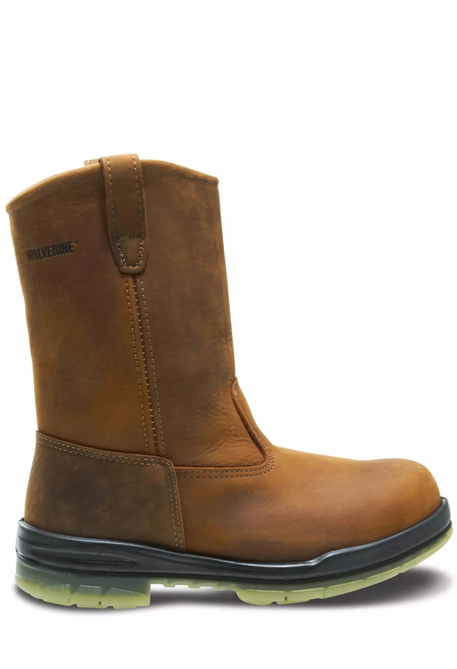 Men's Leather Durashocks St Work Boots - Medium In Malt Reinforced Eyelets Durable Tread Pattern