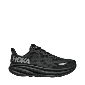 Hoka Men's Clifton 9 GTX Sneaker in Black/Black Smooth Form