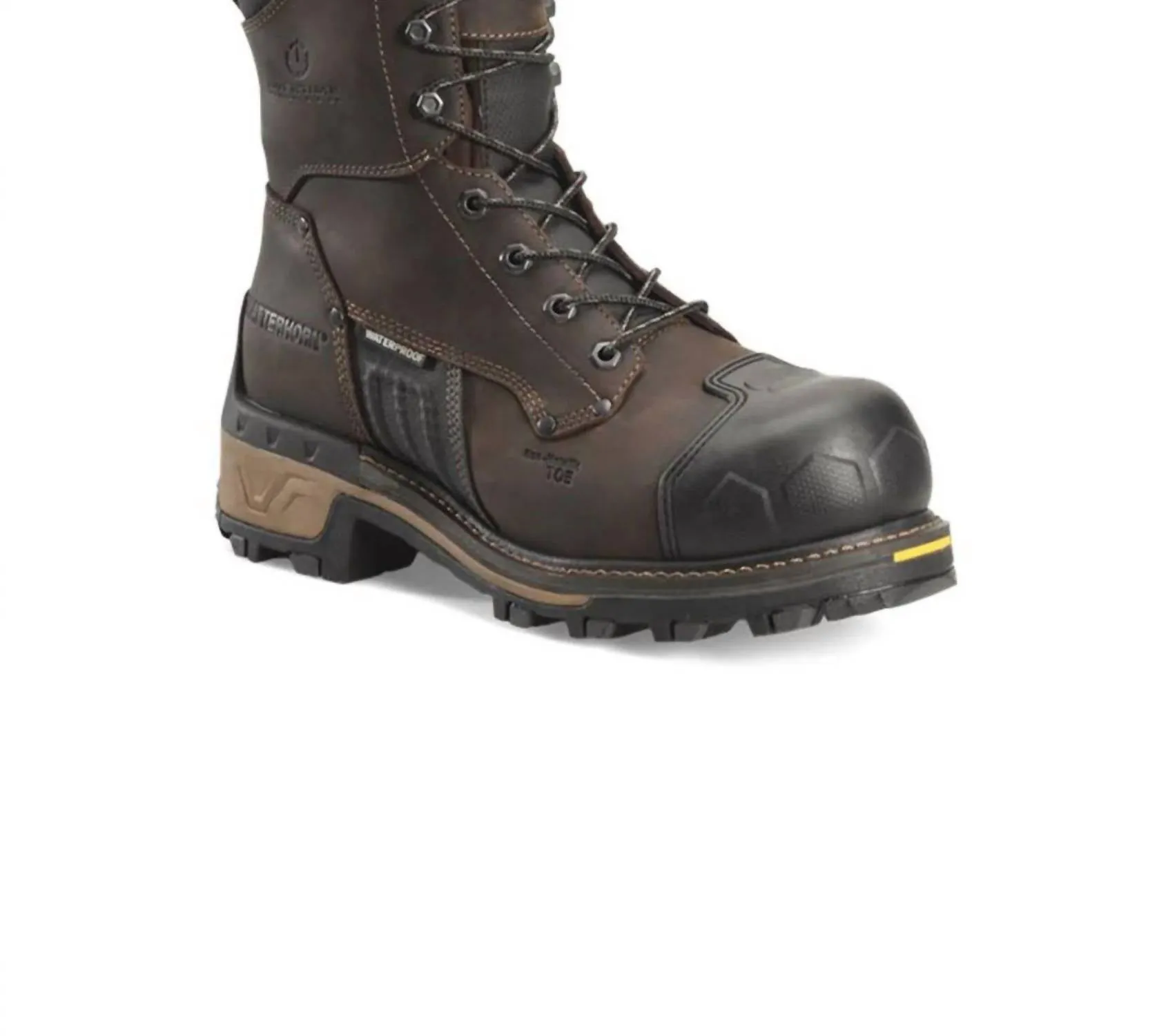 Men's Matterhorn Maximus 2.0 Composite Toe Logger Boots In Brown Outdoor Function Feather Light River Crossing