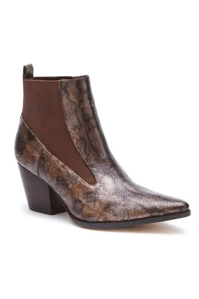 Women's Snakeskin Bootie In Chocolate Hybrid style Quick Drying Mountain Climber