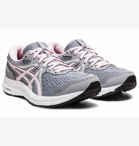 Rebound Foam multi - directional traction shoes Asics Gel-Contend 7 1012A910-022 Women's  Wide Gray Running Shoes GBNC1097