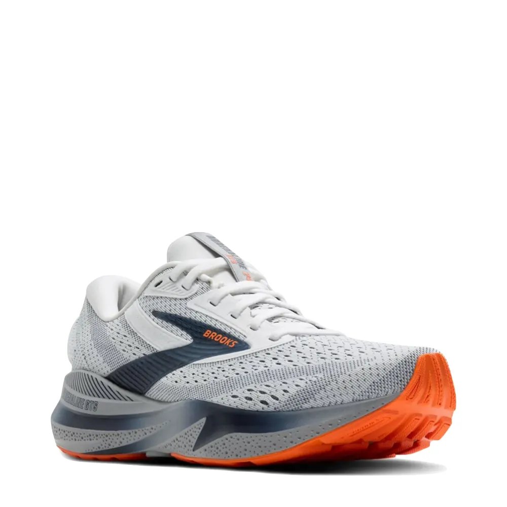 Support Gear Brooks Men's Adrenaline GTS 24 Sneaker in White/Peacoat/Alloy
