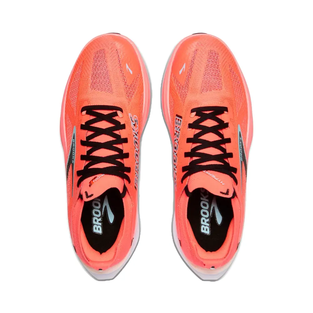 Precision fit Airflow Channel Design Brooks Men's Hyperion Max 3 Sneaker in Fiery Coral/Black