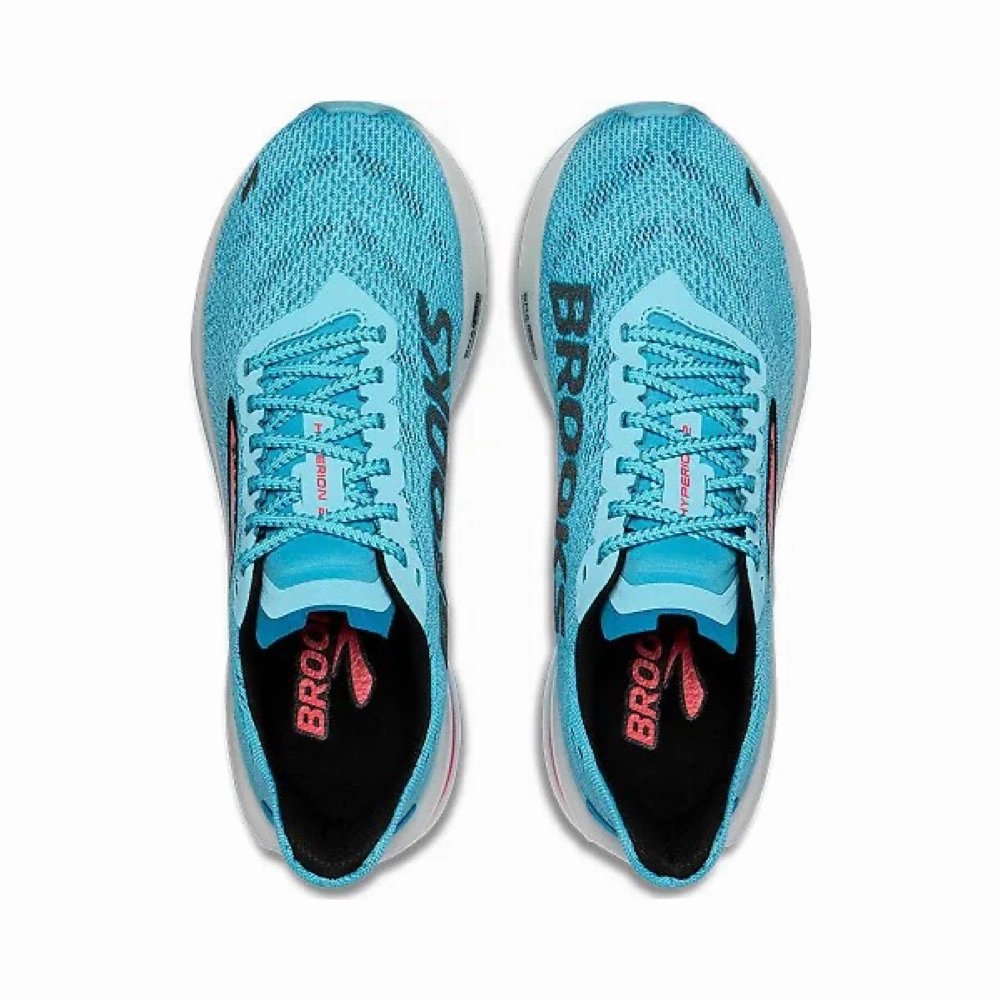 Brooks Men's Hyperion 2 Sneaker in Crystal Seas/Diva Pink/Black Eco Friendly Sole Recovery Walk