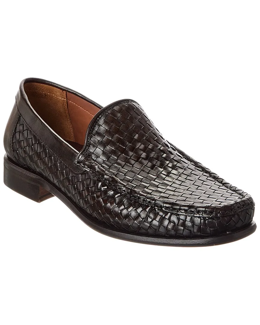 Bruno Magli Tonio Woven Leather Loafer Smooth Edging