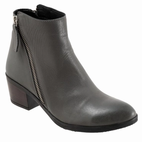 hypoallergenic Light Hue Bueno Women's Camila Heeled Double Side Zip Boot in Ash