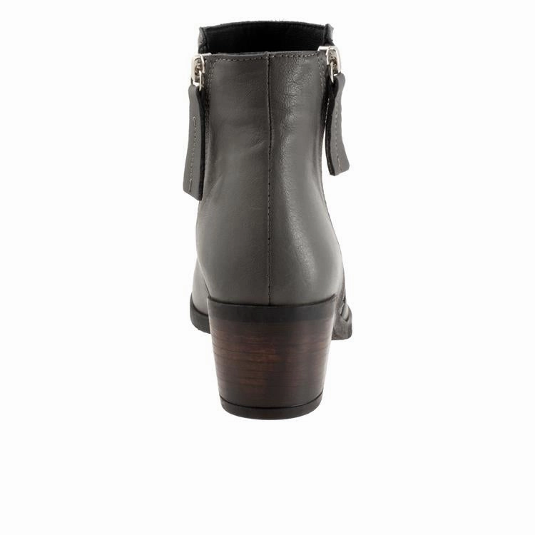 Bueno Women's Camila Heeled Double Side Zip Boot in Ash waterproof