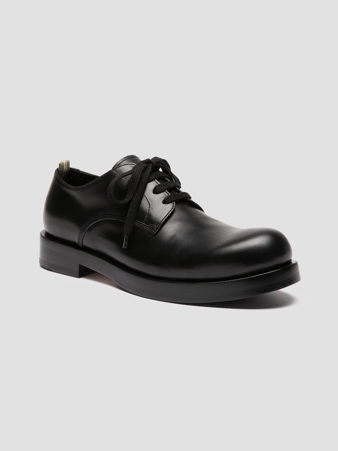 BULLA 001 - Black Leather Derby Shoes Patent Gloss Rich Shade