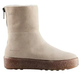 Superior Design Rough Trail Button Waterproof Bootie In Mushroom Suede