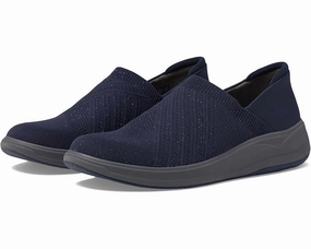 Bzees Triumph Sneakers Women's Blue Memory Foam Slip On Casual Shoes RHS4922 expert running shoes