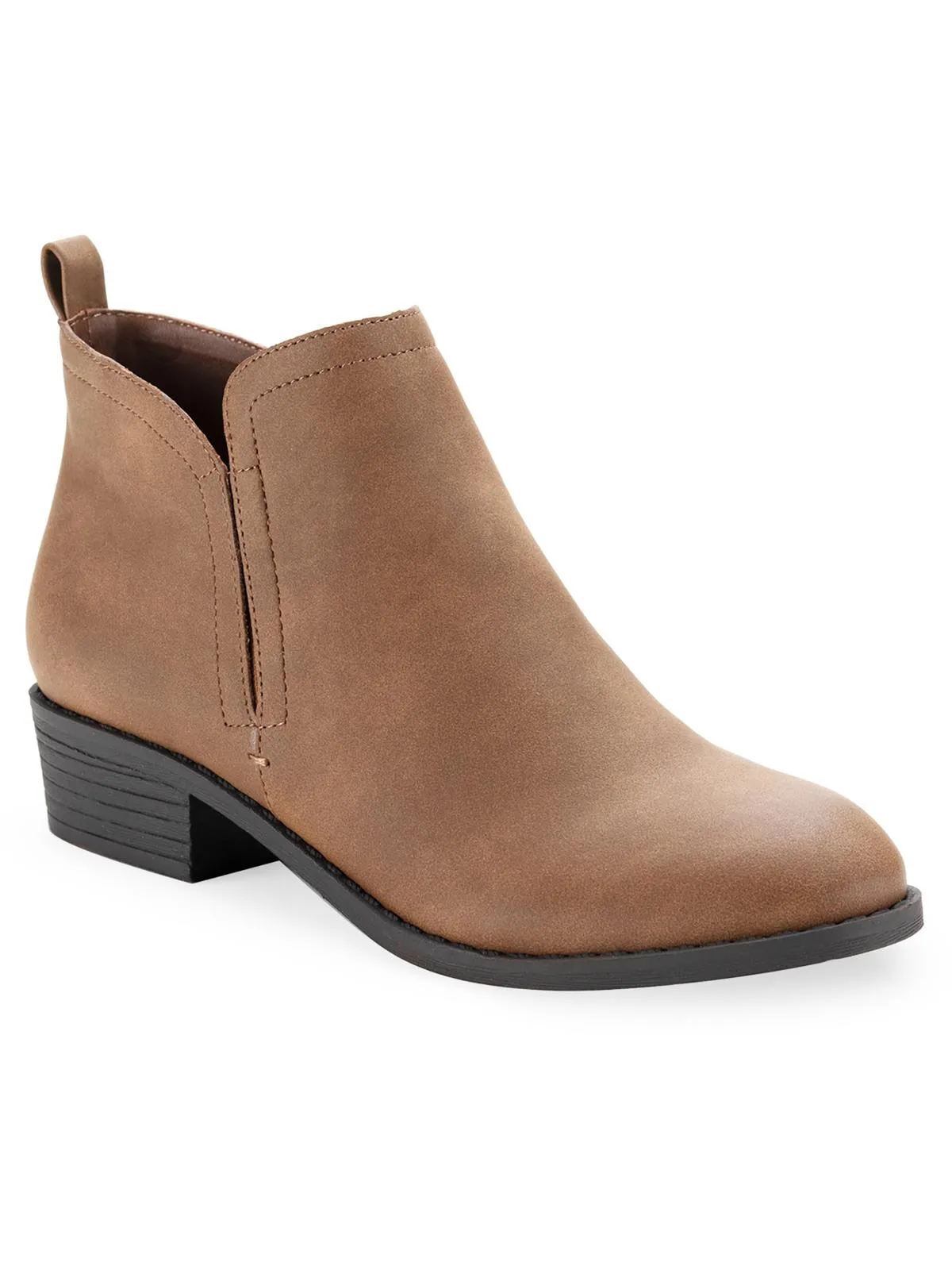 Cadee Womens Zipper Ankle Booties Low Heel soft fit