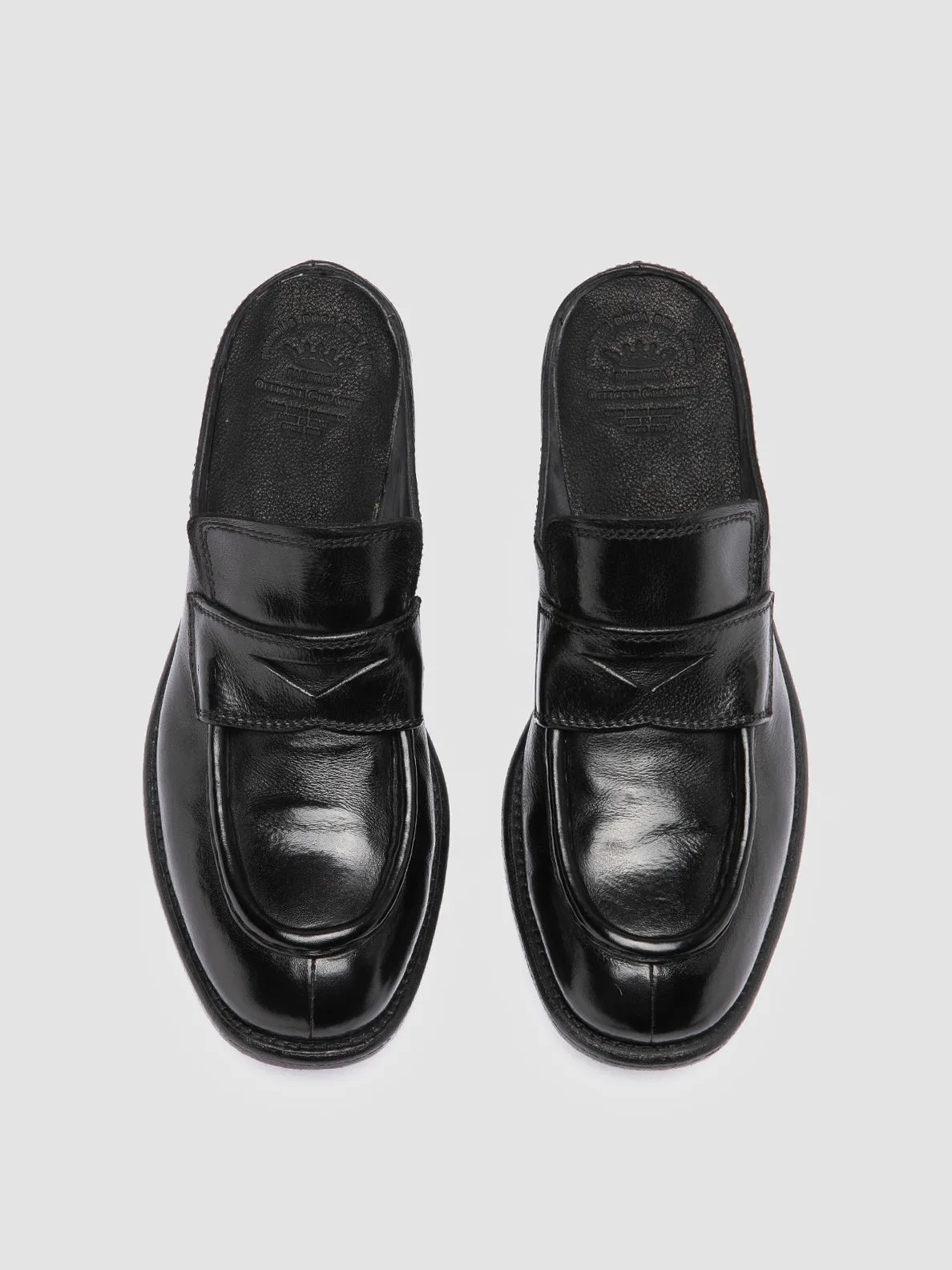 Silent Footwear Versatile Pair CALIXTE 063 - Black Leather Mule