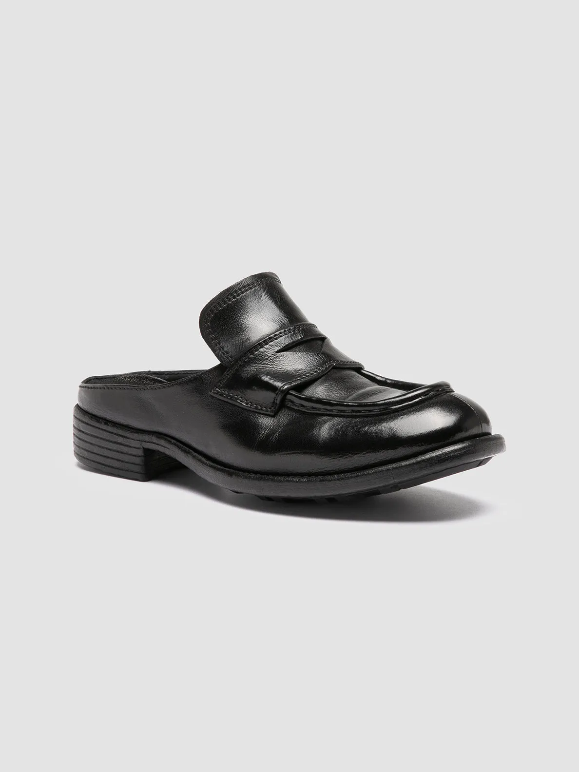anti static CALIXTE 063 - Black Leather Mule