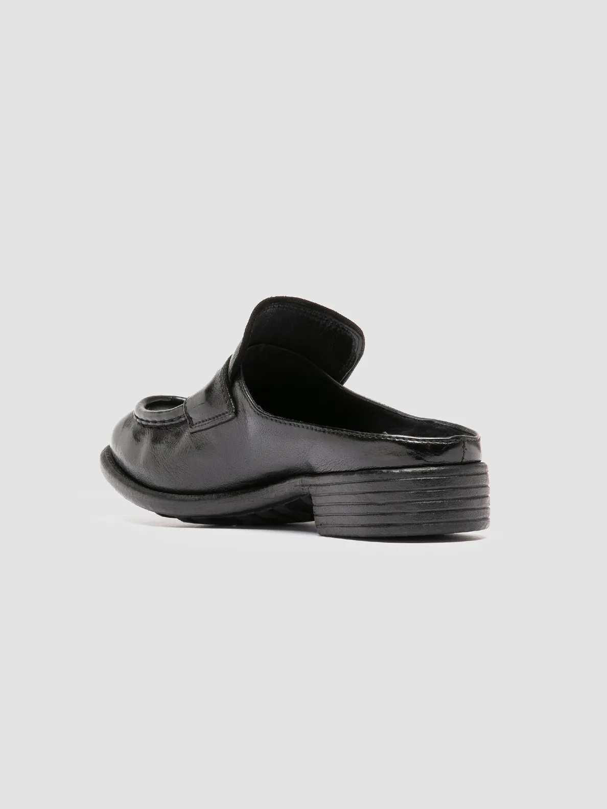 Wide toe box Versatile Everyday Choice CALIXTE 063 - Black Leather Mule