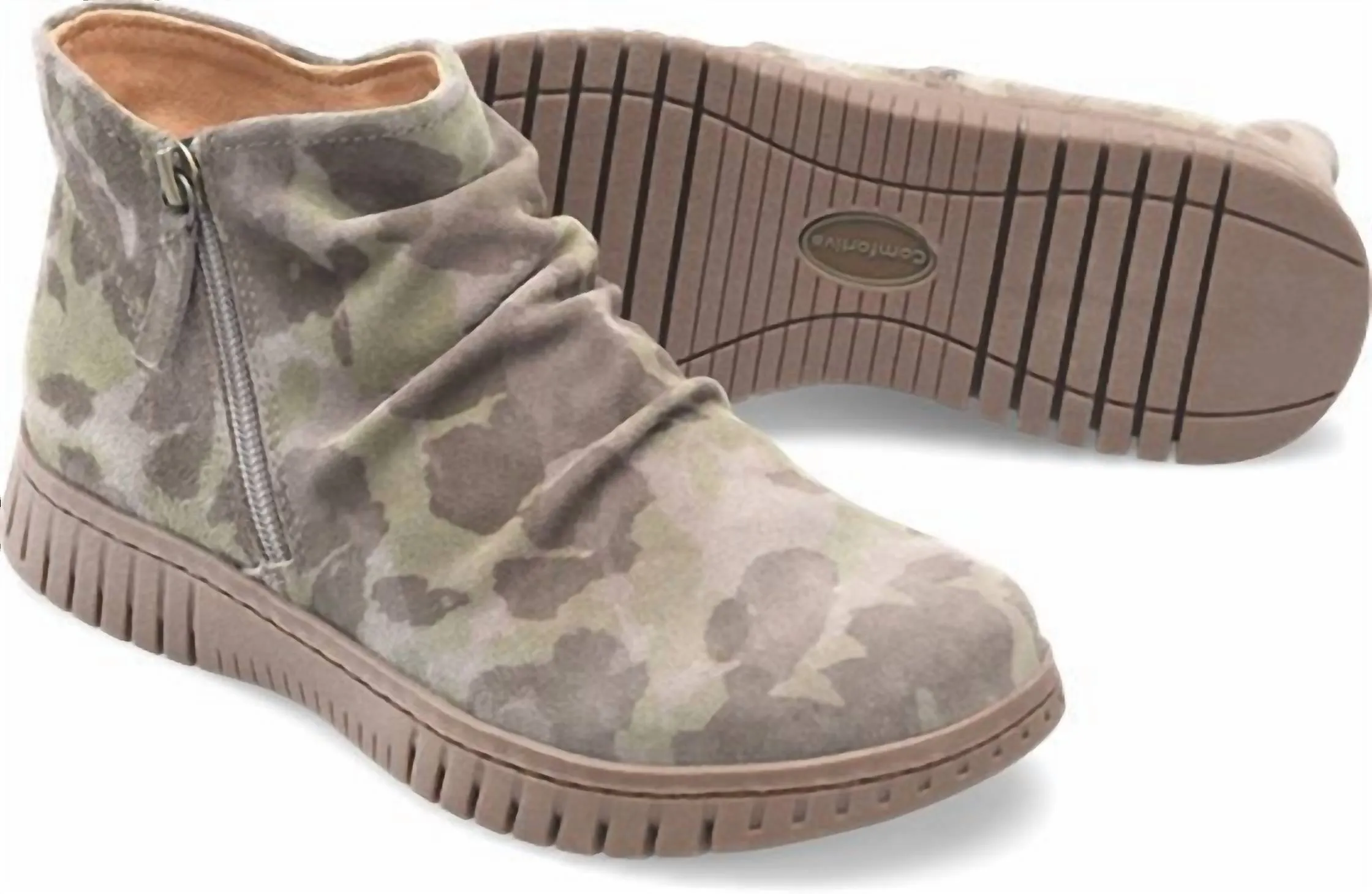 Calla Bootie In Olive Durable Material