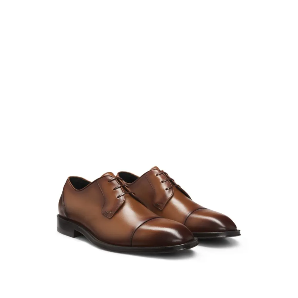 Posture Boost Cap-toe Derby shoes in leather