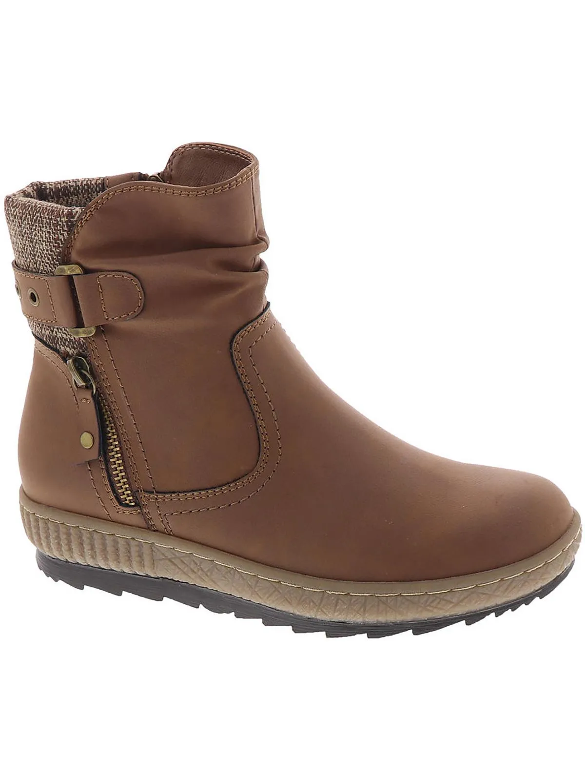 Party Occasion Carol Womens Faux Leather Cozy Booties