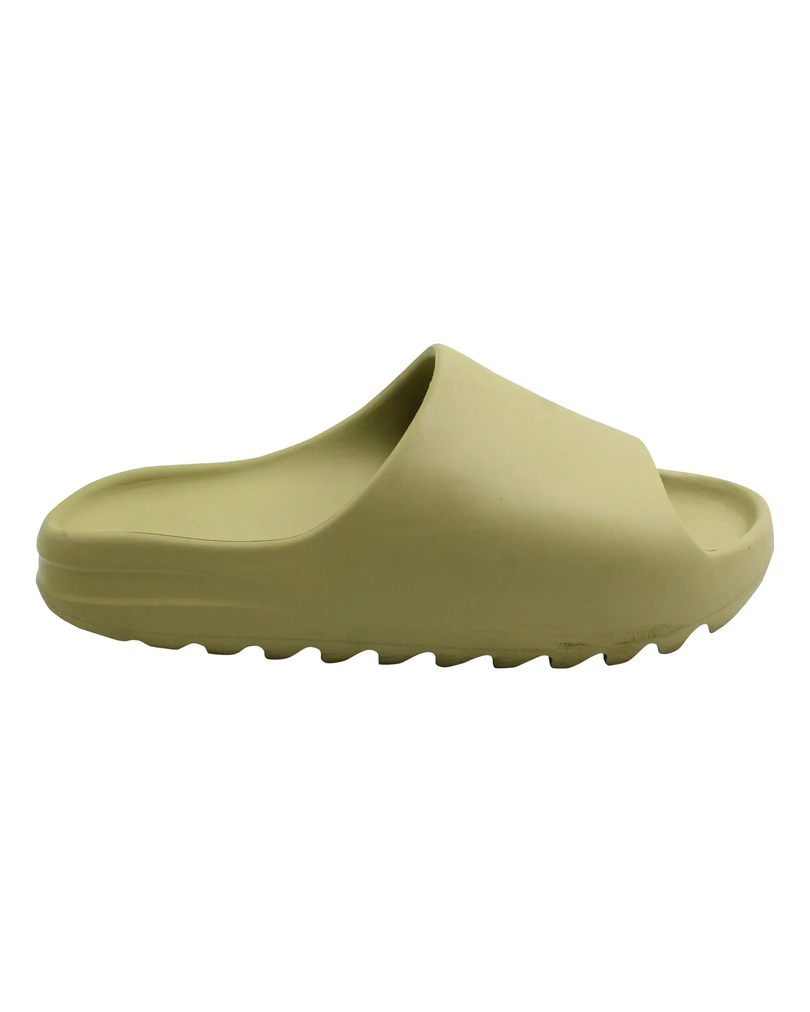 Slip Resistant Yeezy Resin Slides in Green Rubber