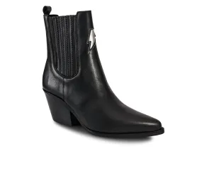 Women's Premium Leather Ankle Lyra Boots In Black Air Flow