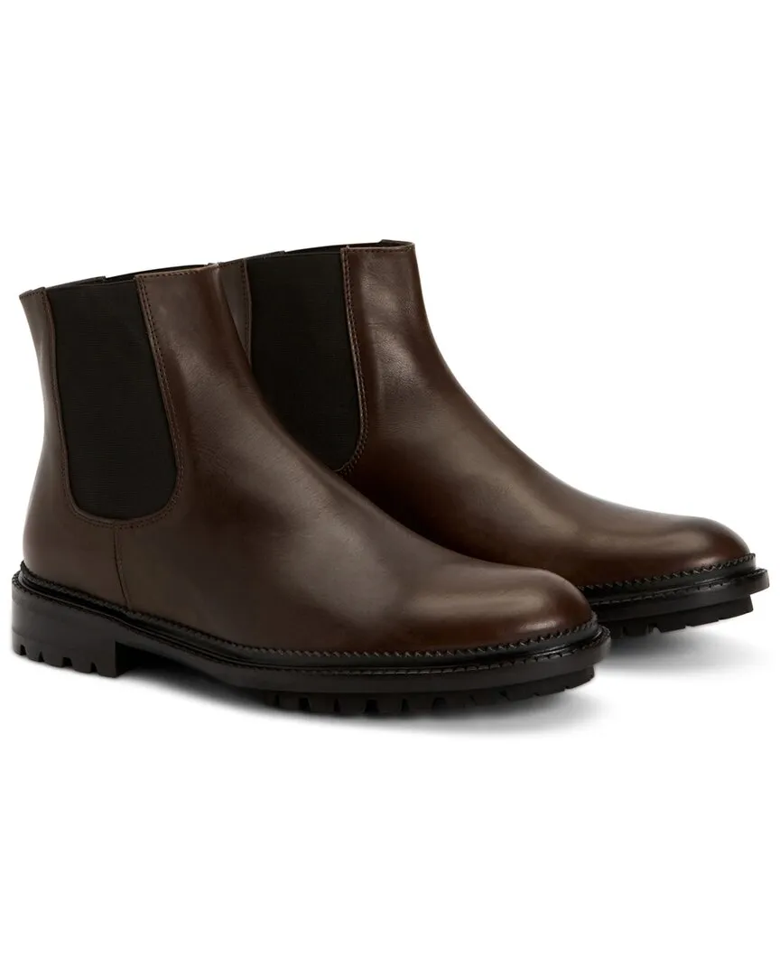 Silver Glow Aquatalia Octavio Weatherproof Leather Chelsea Boot