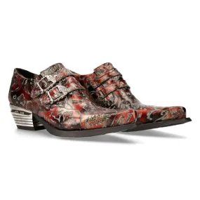french chic Reliable 7960-S5 Flower Leather Paisley Shoes