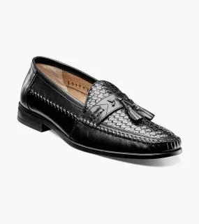 Time Friendly Everyday Office Nunn Bh Strafford Woven Tassel Loafers Men's  Black Dress Shoes ZOGG987