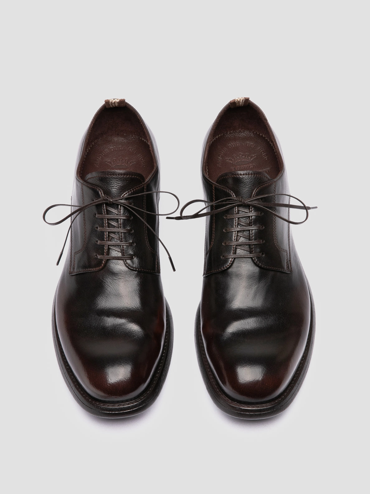 CHRONICLE 001 - Brown Leather Derby Shoes Simple Aesthetic Fashionable Fit