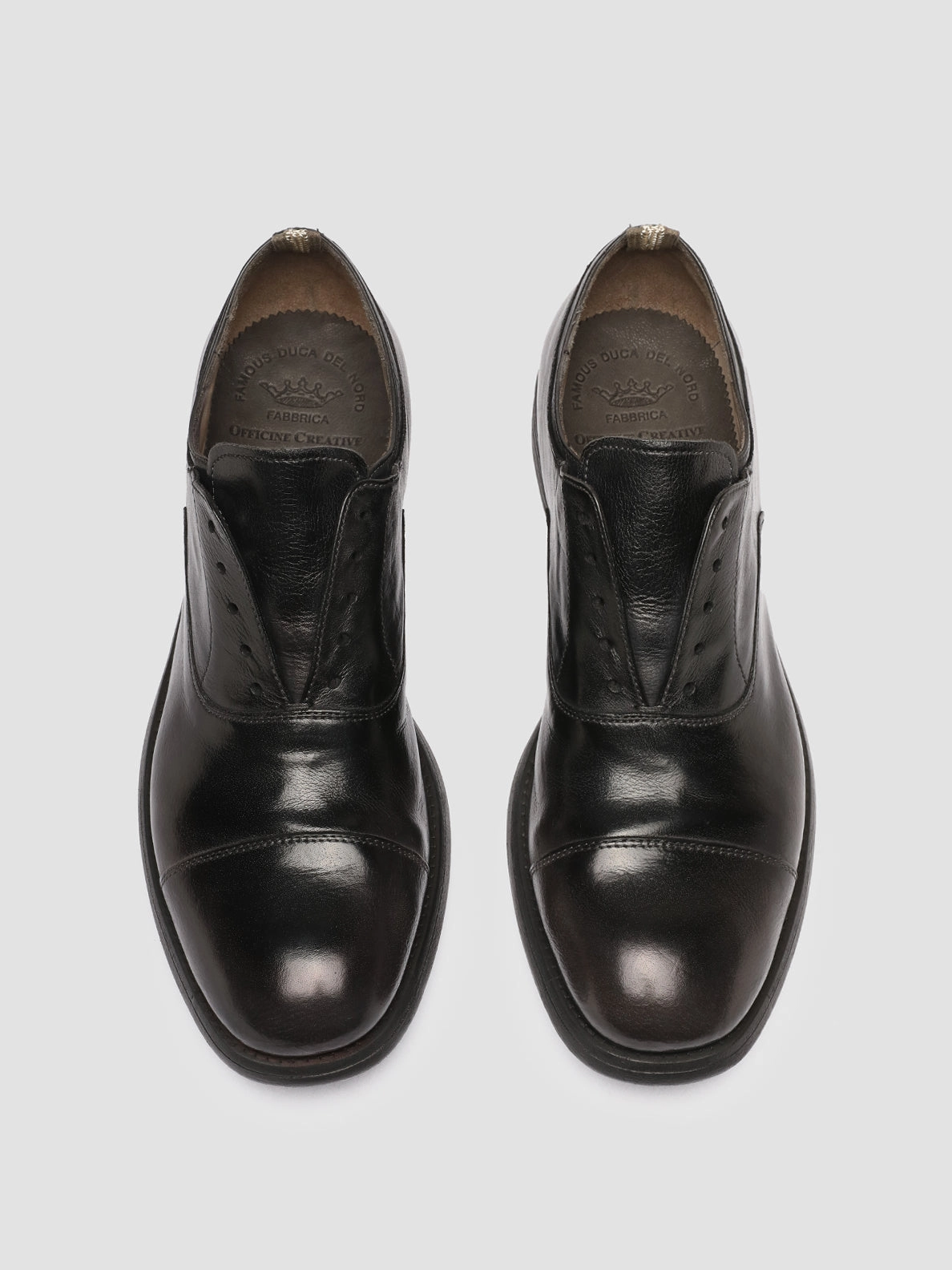 Euro Style Light Balance CHRONICLE 003 - Dark Grey Leather Oxford Shoes