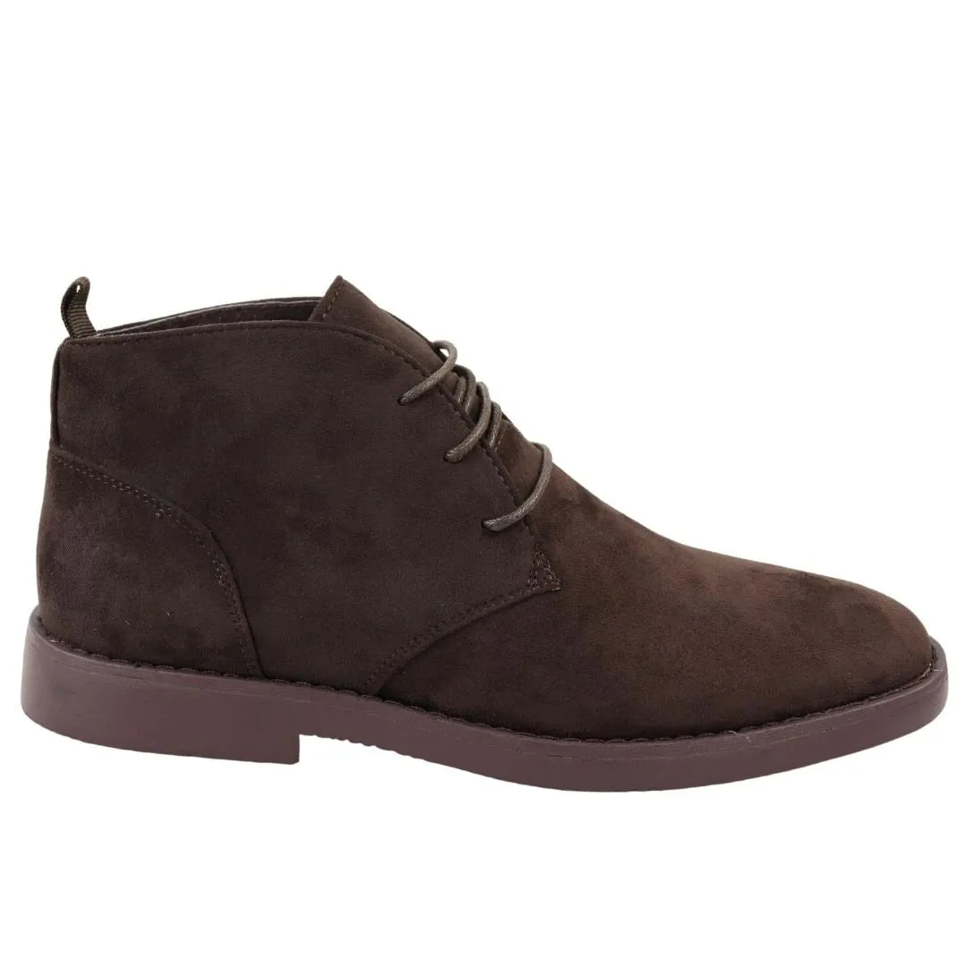 Brogue Detail Everyday Pair Chukka Desert Lace Up Ankle Boots