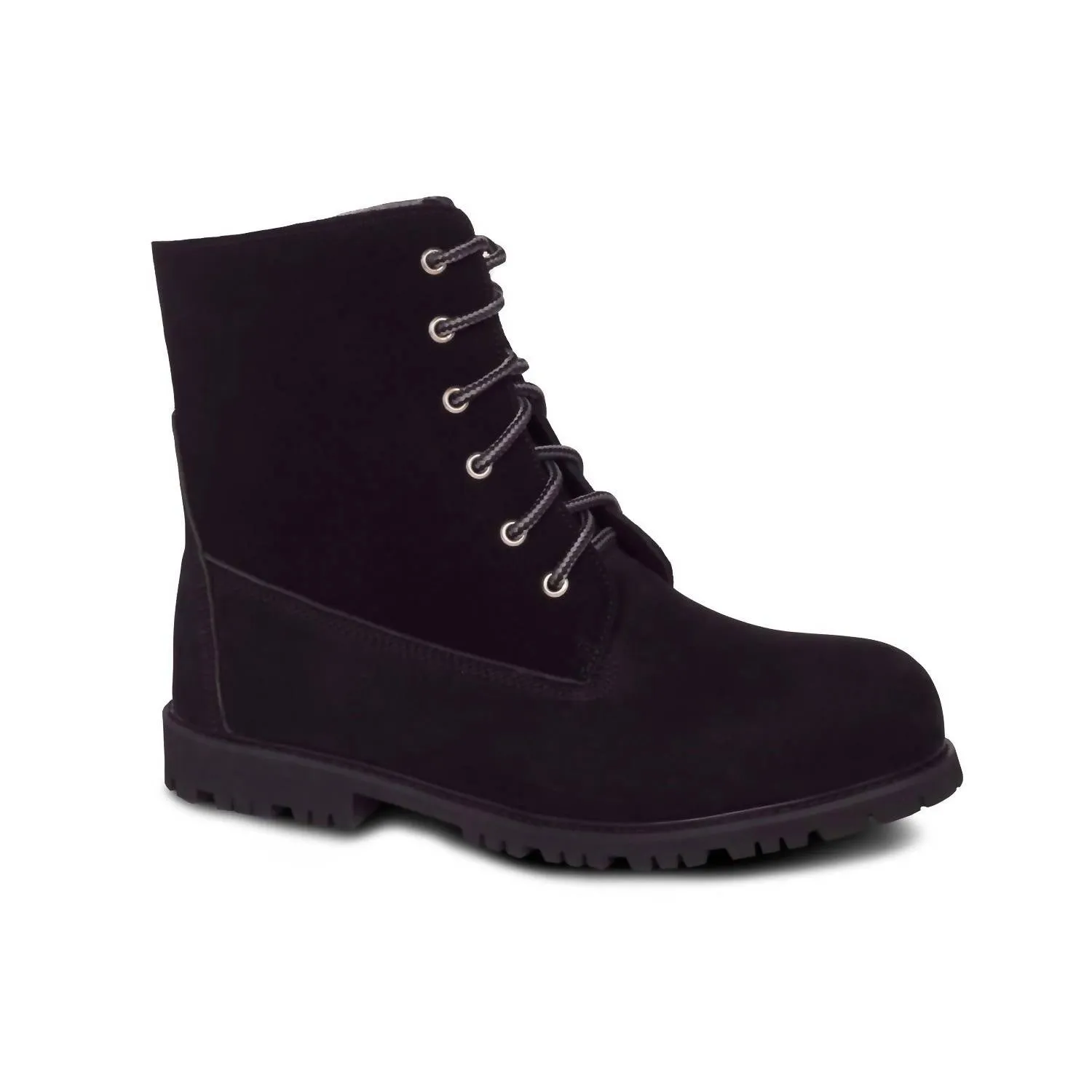 Soft Leather Men's Jo-Jo Sheepskin Boot In Black